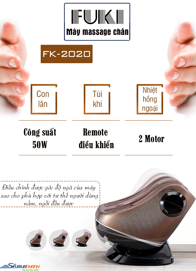 Máy massage chân hồng ngoại 3D Fuki Pro FK-2020